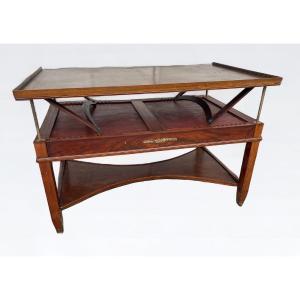 20th Century Empire Mahogany Rack System Library Table