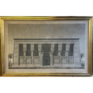 Rare Large Engraving Description Of Egypt During The Expedition Of The Napoleonic Army 1820