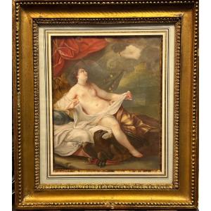 L . Huquier - Danaé Gouache On Vellum Signed And Dated 1757 - 18th Century Period 