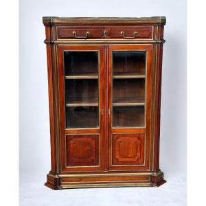 Small Louis XVI Style Mahogany Showcase Or Bookcase From Napoleon III Period 