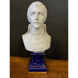 Buste Du Premier Consul Napoléon Bonaparte En Biscuit De Porcelaine - Empire 