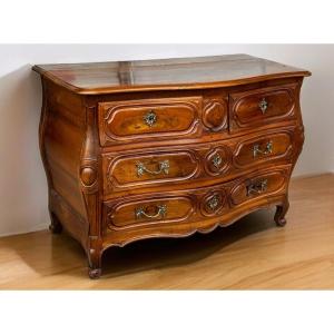 Louis XV Tomb Commode In Walnut From The 18th Century