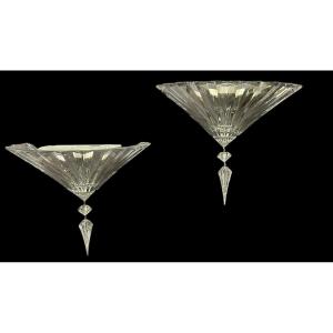 Pair Of Baccarat Wall Lights, Mille Nuit Model By Mathias 