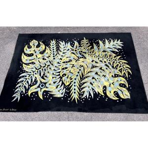 Jean Picart Le doux (1902-1982) Tapis Tufté En Laine « équateur « dimensions 300x200 Cm