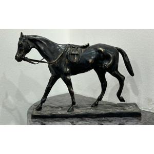 Gaston D’illiers (1876-1932) Esmeralda Scellé - Bronze à Patine Noire 