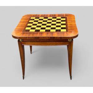 Art Deco Style Mahogany And Veneer Game Table 