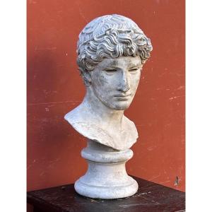 Bust Of The Athlete Of Benevent, Cast From The Louvre In Plaster, Late 19th Century - Antique 