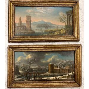 Charles Léopold Grevenbroeck (1730-1759) Pair Of Oil Paintings On Copper, Late 17th Century 