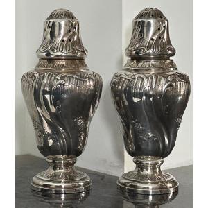 Pair Of Sterling Silver Shakers In The Louis XV Style Minerva - Shaker - Shaker