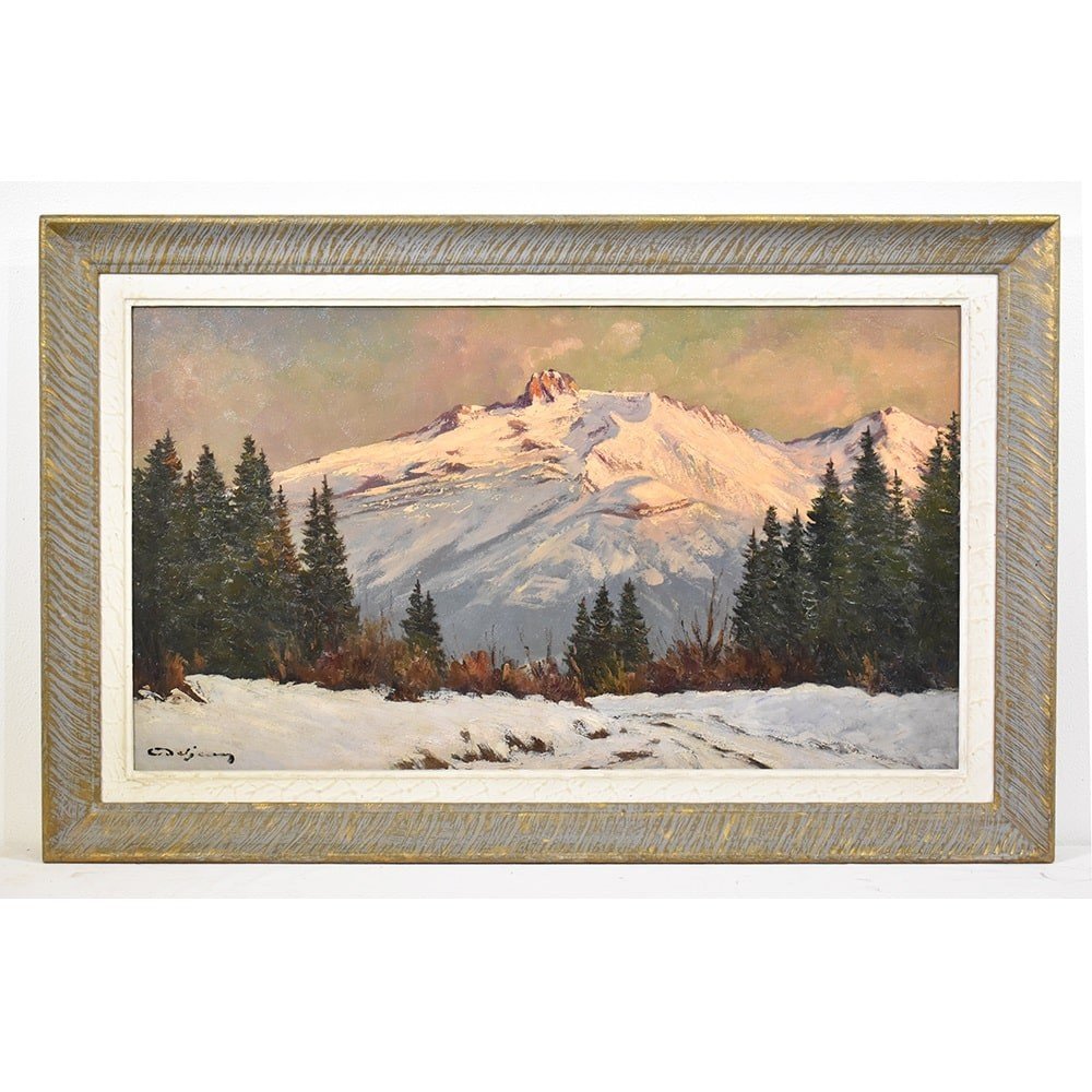 Landscape Painting, Mountain Landscape Painting, Alps, Oil On Canvas, XX. (qp444)