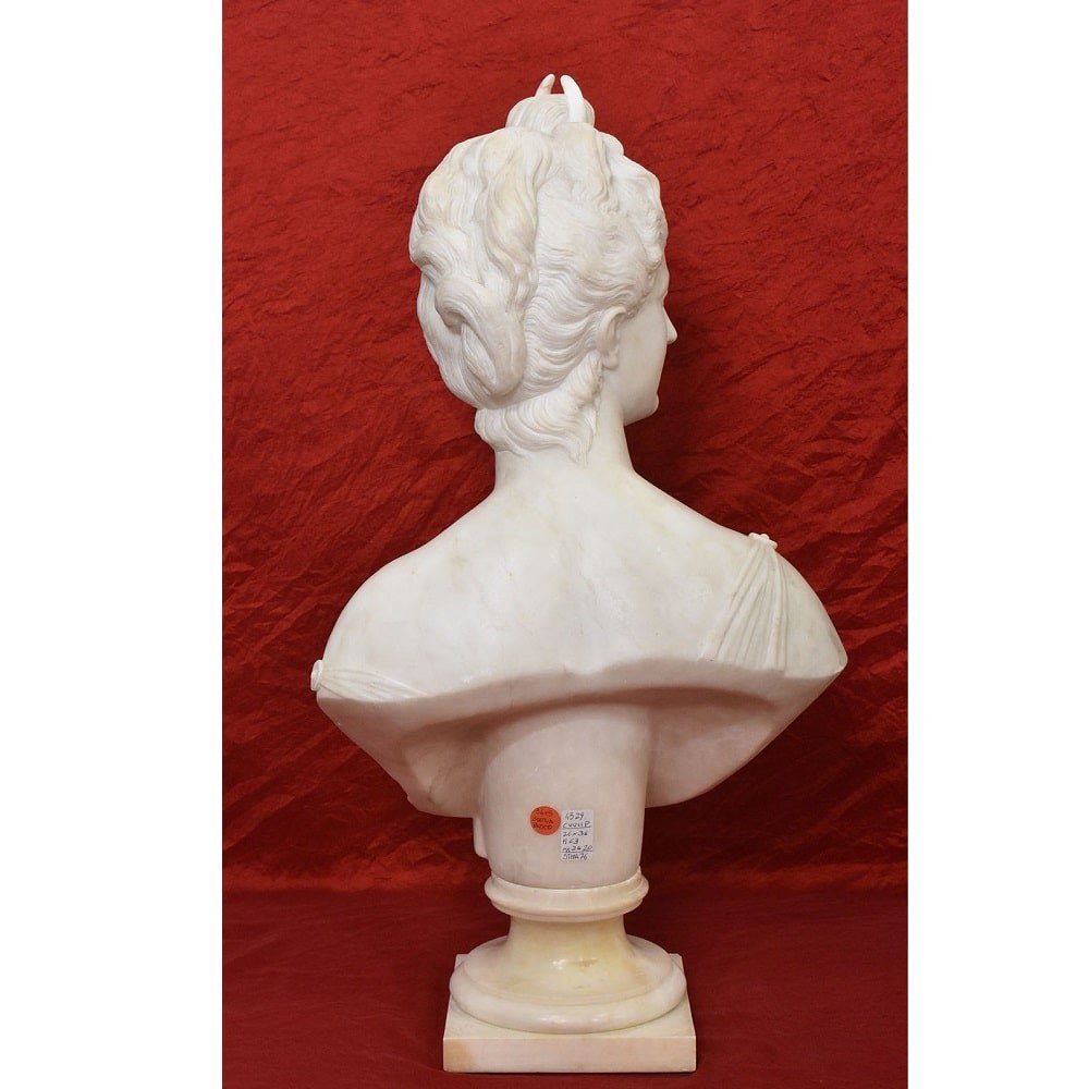 Antique Statues, Marble, Woman Sculpture, Diana The Huntress, XIX Century. (stma76)-photo-4