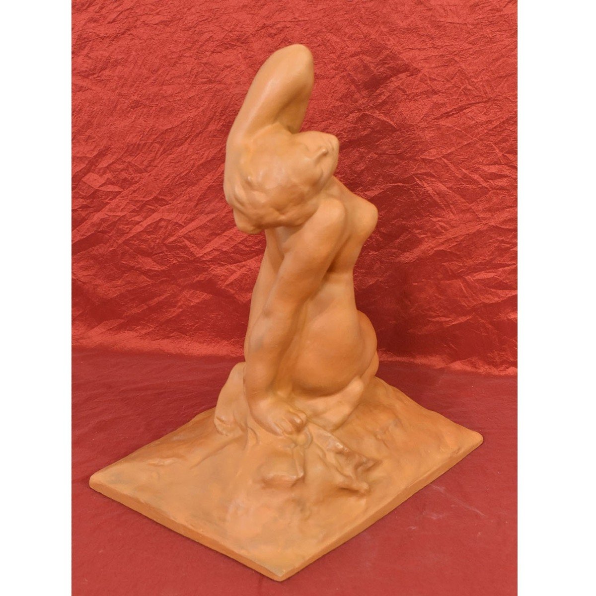 Sculptures En Terre Cuite, Jeune Femme Nue, Art Déco, Amedeo Gennarelli. (STTE85)-photo-2