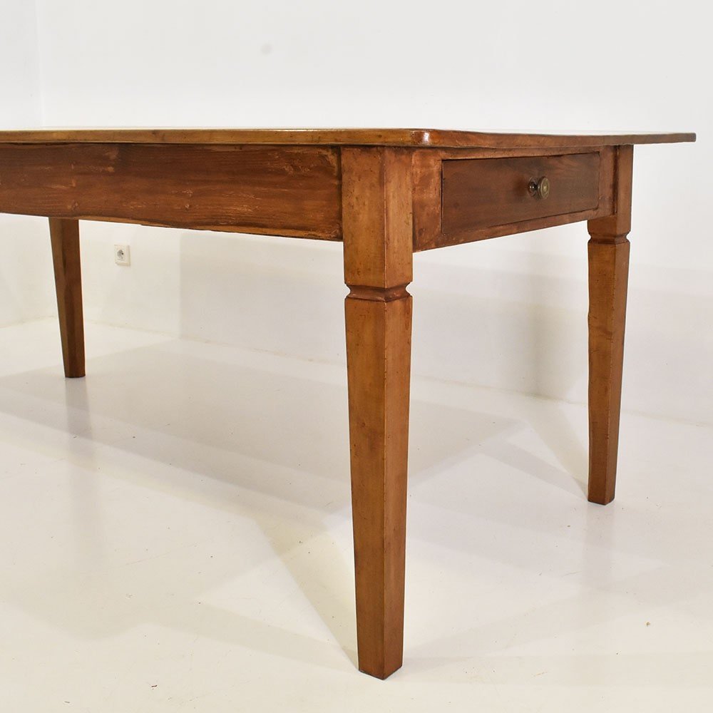 Antique Furniture, Large Rectangular Hall Table, Cherry Wood, XIX Century. (tav37)-photo-3