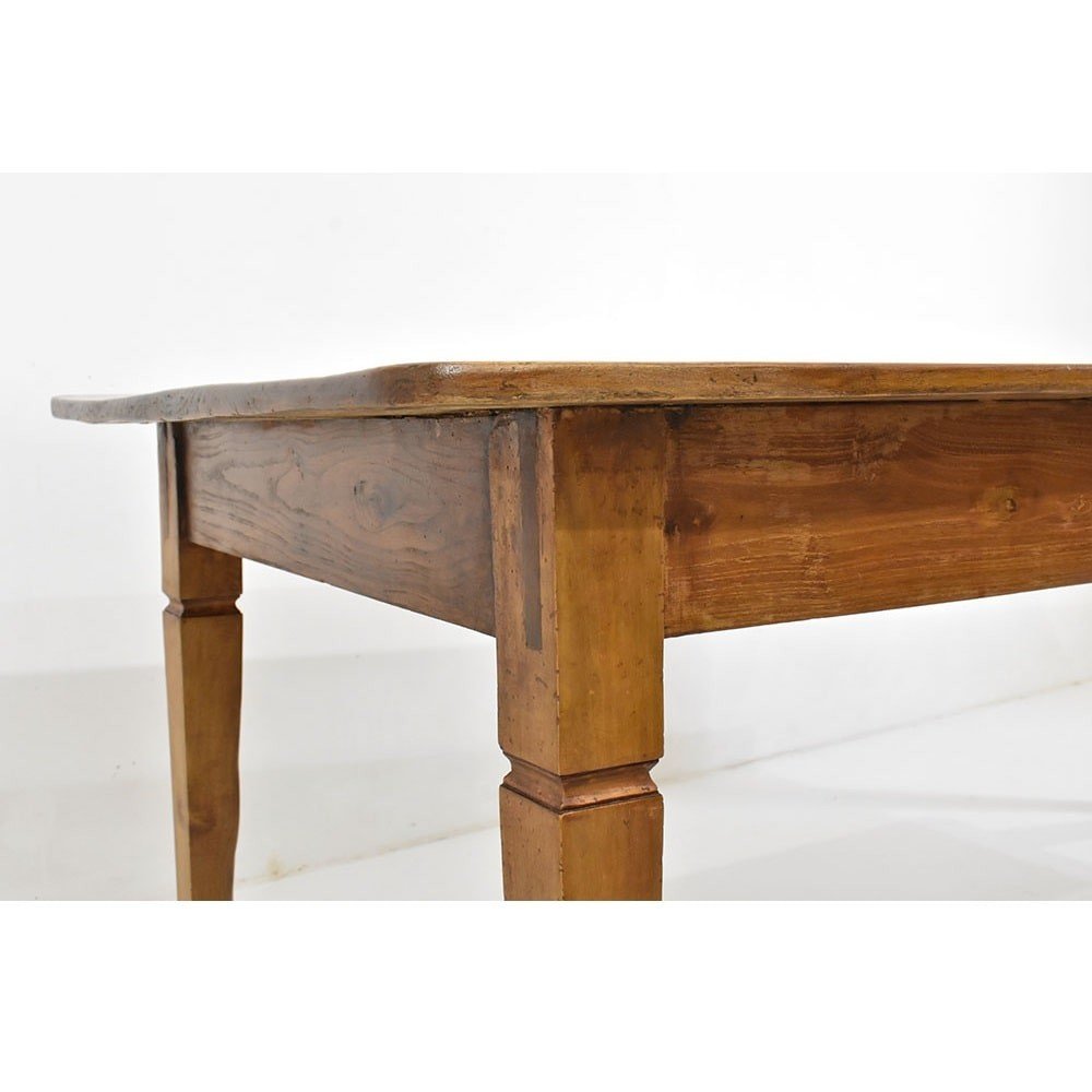 Antique Furniture, Large Rectangular Hall Table, Cherry Wood, XIX Century. (tav37)-photo-4