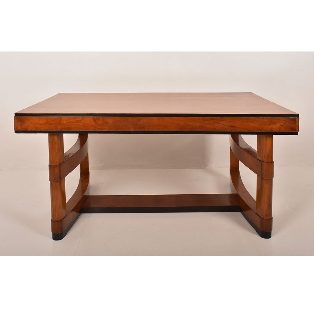 Table De Salle, Design Italien Des Années 1950/60, Bois De Cerisier, XX Siècle. (TAV40)-photo-2