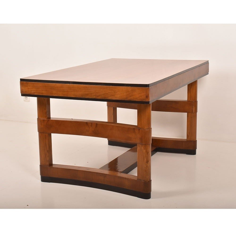 Table De Salle, Design Italien Des Années 1950/60, Bois De Cerisier, XX Siècle. (TAV40)-photo-3