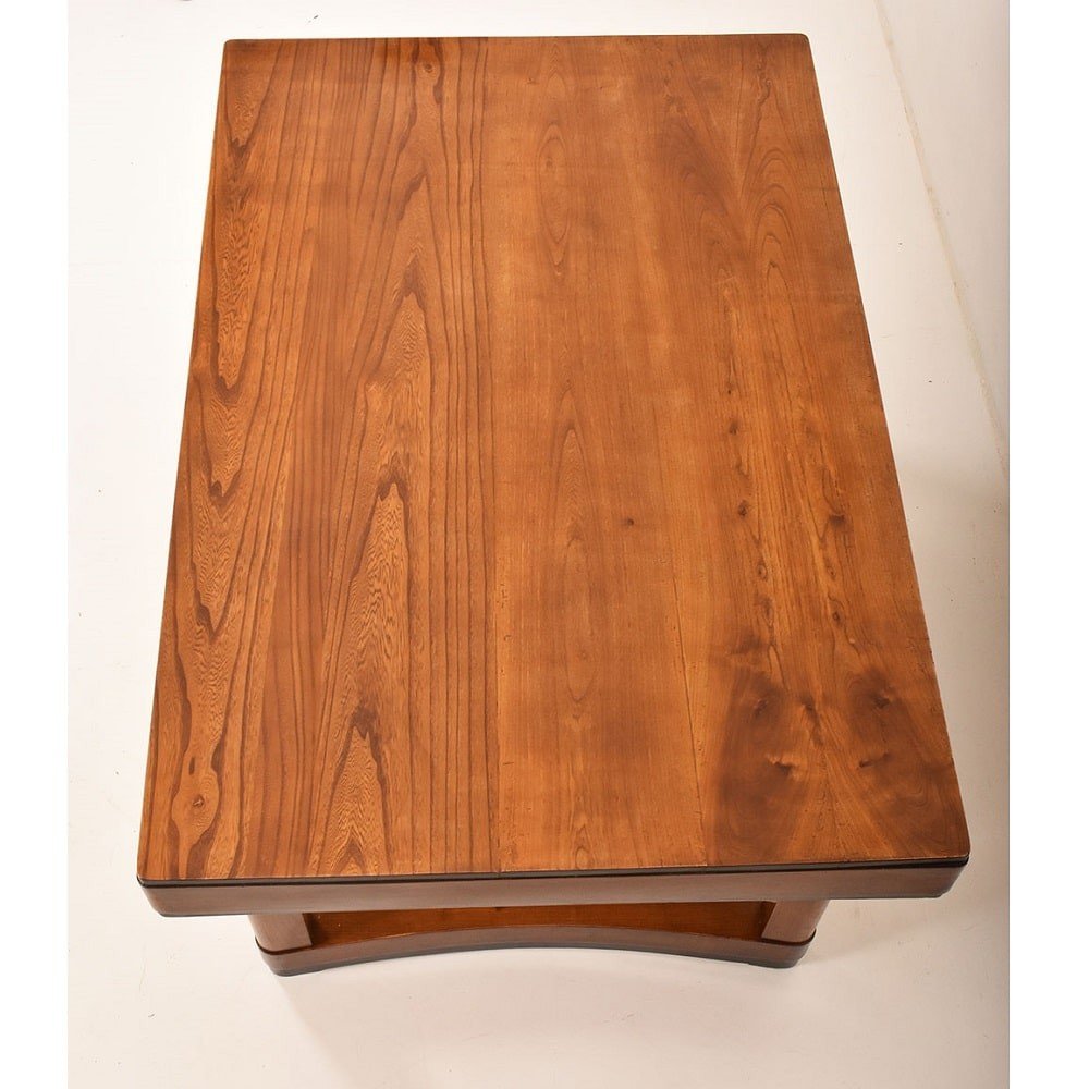 Table De Salle, Design Italien Des Années 1950/60, Bois De Cerisier, XX Siècle. (TAV40)-photo-1