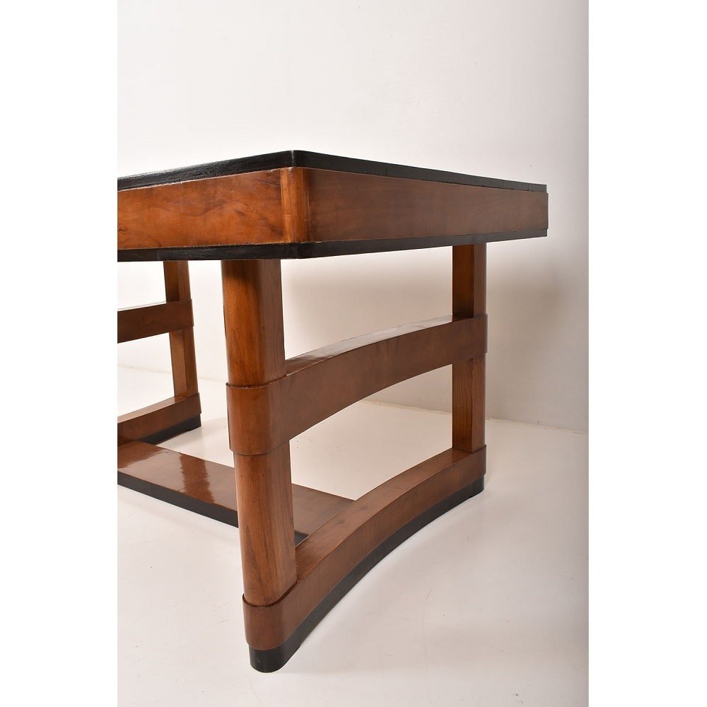 Table De Salle, Design Italien Des Années 1950/60, Bois De Cerisier, XX Siècle. (TAV40)-photo-4