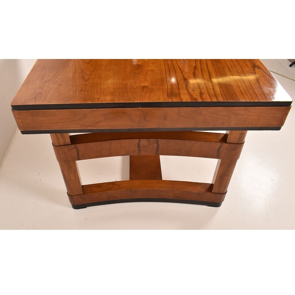 Table De Salle, Design Italien Des Années 1950/60, Bois De Cerisier, XX Siècle. (TAV40)-photo-5