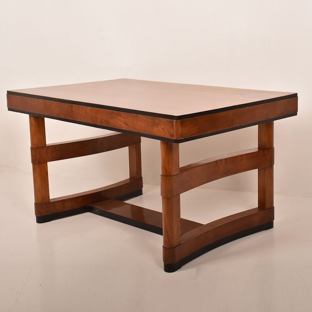 Table De Salle, Design Italien Des Années 1950/60, Bois De Cerisier, XX Siècle. (TAV40)