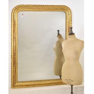 Antique Louis Philippe Mirror, Gilded Wall Mirror, Antique Gold Leaf Mirror, XIX . (sp189)