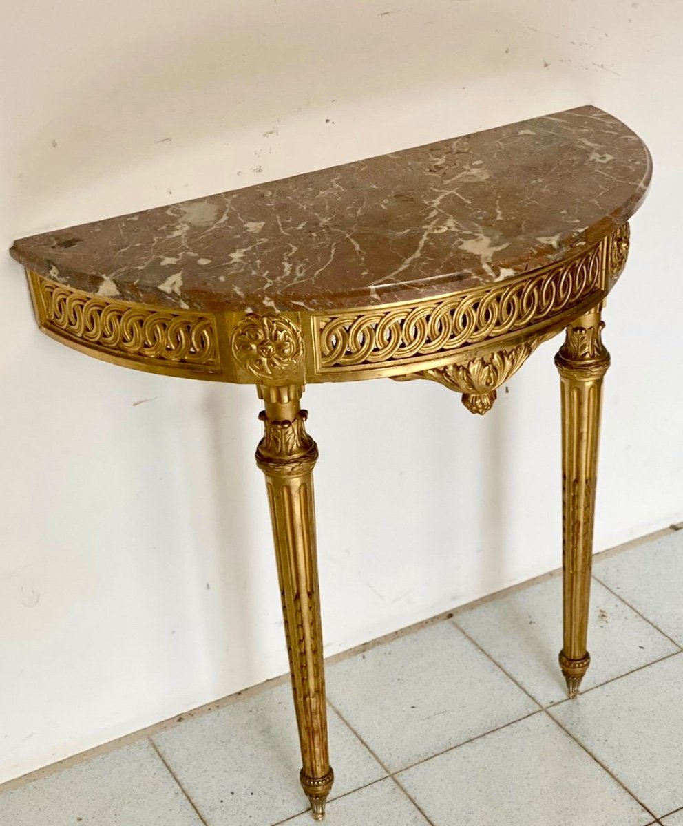 Golden Crescent Console. Early 19th Century-photo-3