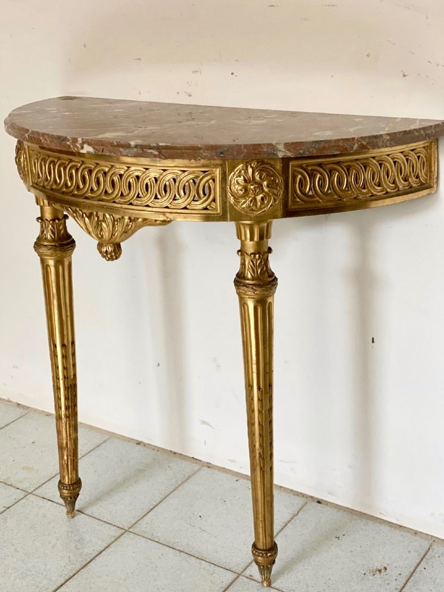 Golden Crescent Console. Early 19th Century