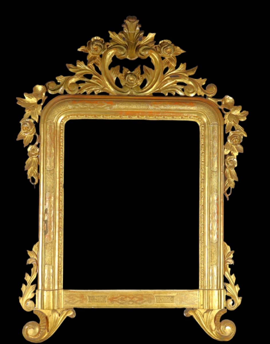 Lombard Carlo X Wooden Mirror In Gold Leaf. First 800-photo-4