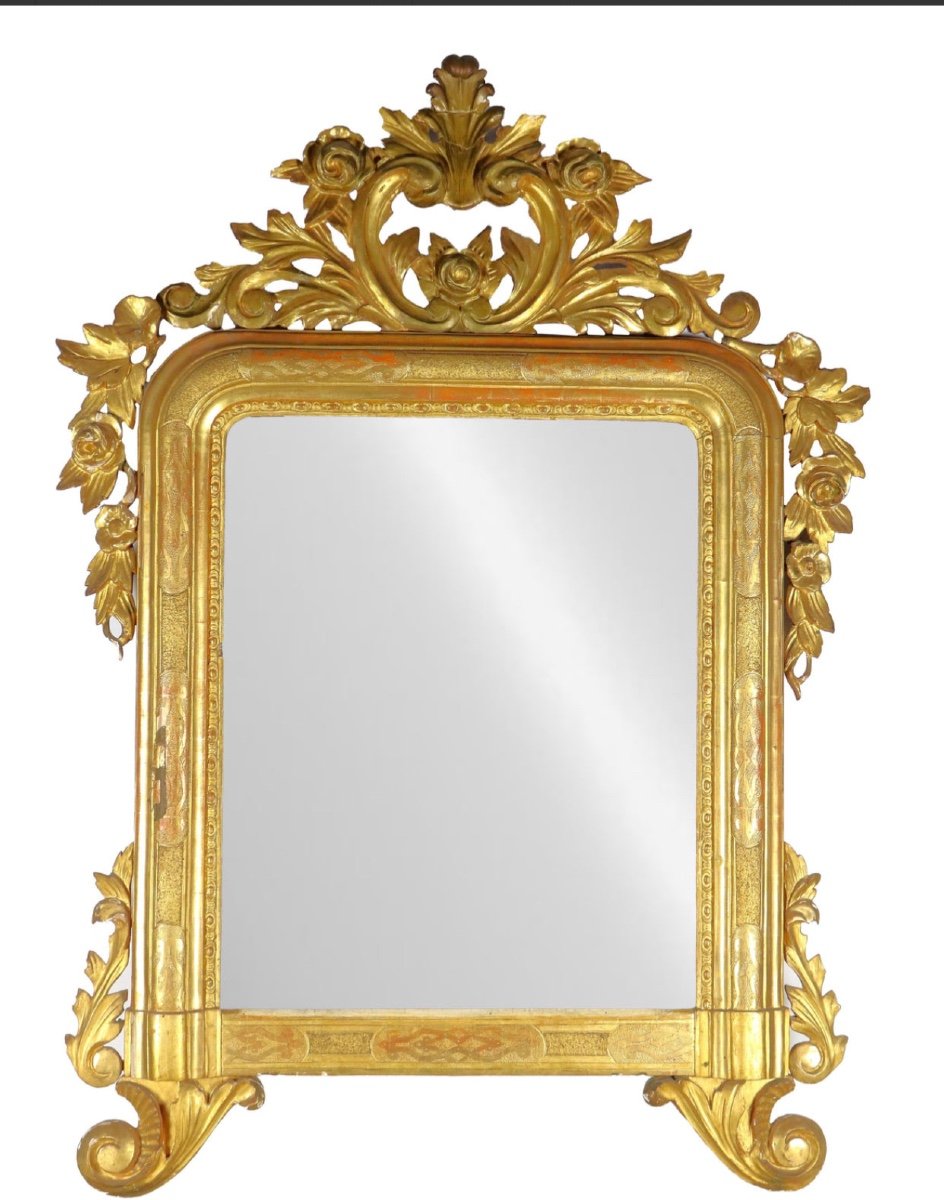 Lombard Carlo X Wooden Mirror In Gold Leaf. First 800