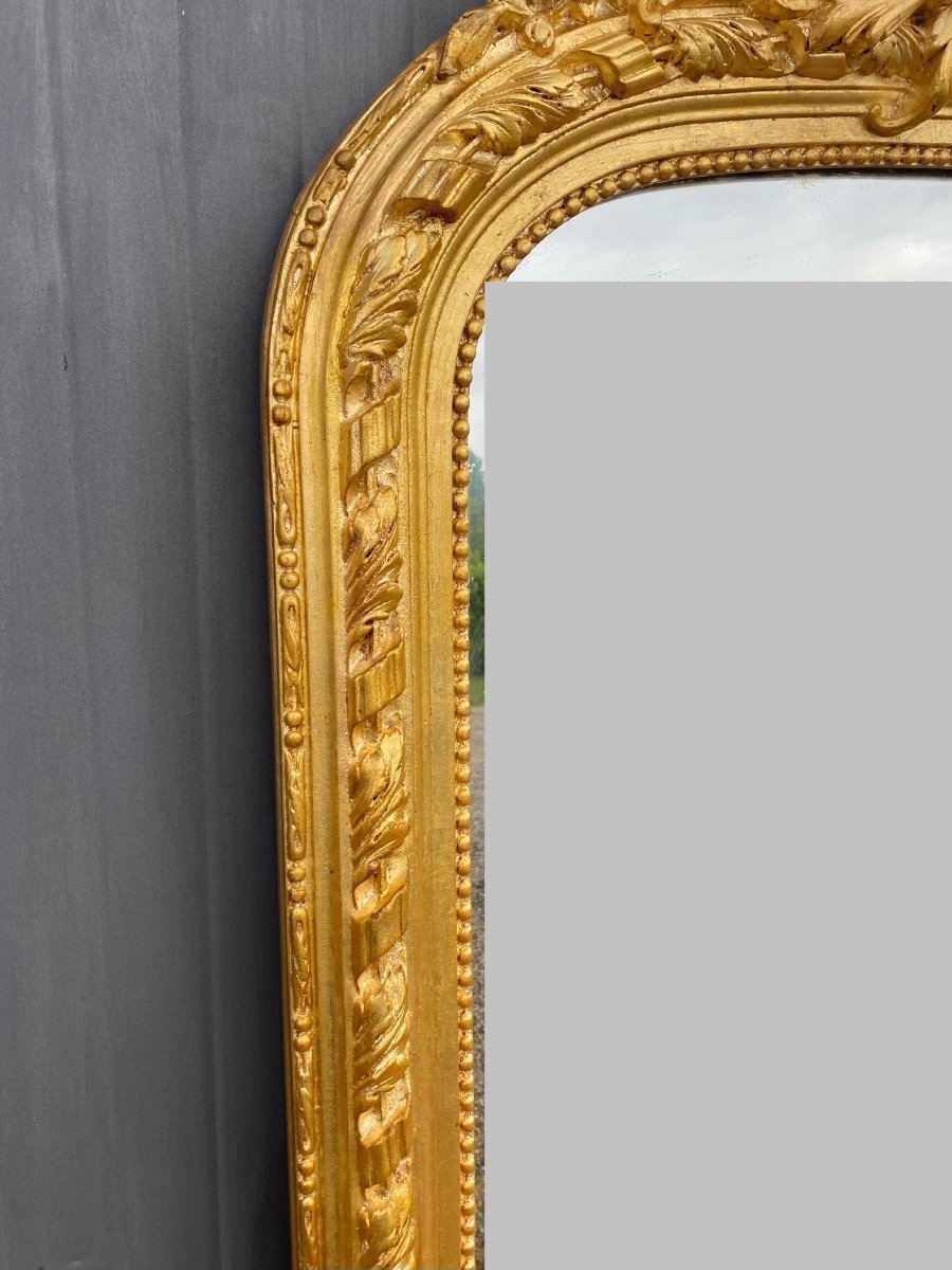 Large Floor Mirror From The Lombardy Area. Nineteenth Century-photo-1