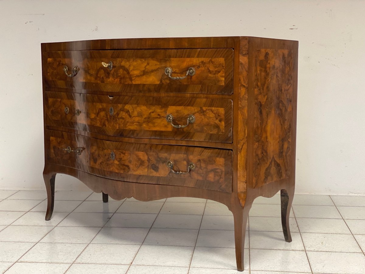 Commode Arbalète Cintrée Louis XV. Venise 1740-photo-2