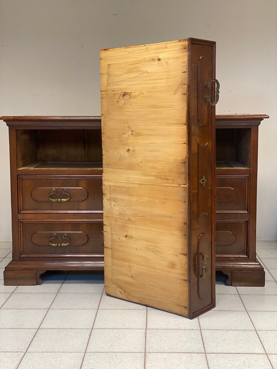 Louis XIV Walnut Chest Of Drawers. Modena Bologna 17th Century-photo-3