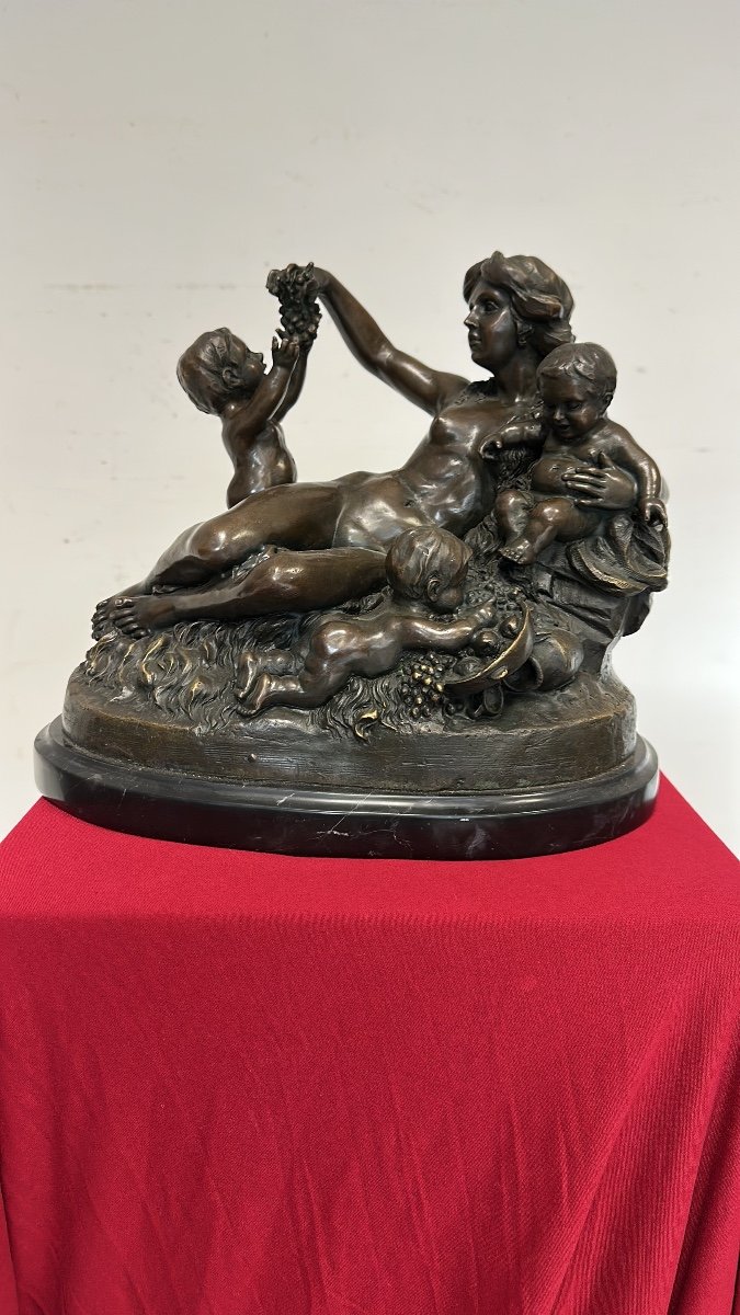 Sculpture En Bronze Signée. 20e Siècle