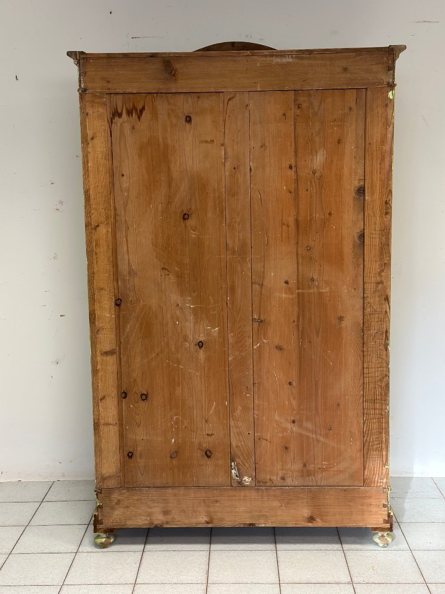 Painted Lacquered Wardrobe. Trento Bolzano 19th Century-photo-7