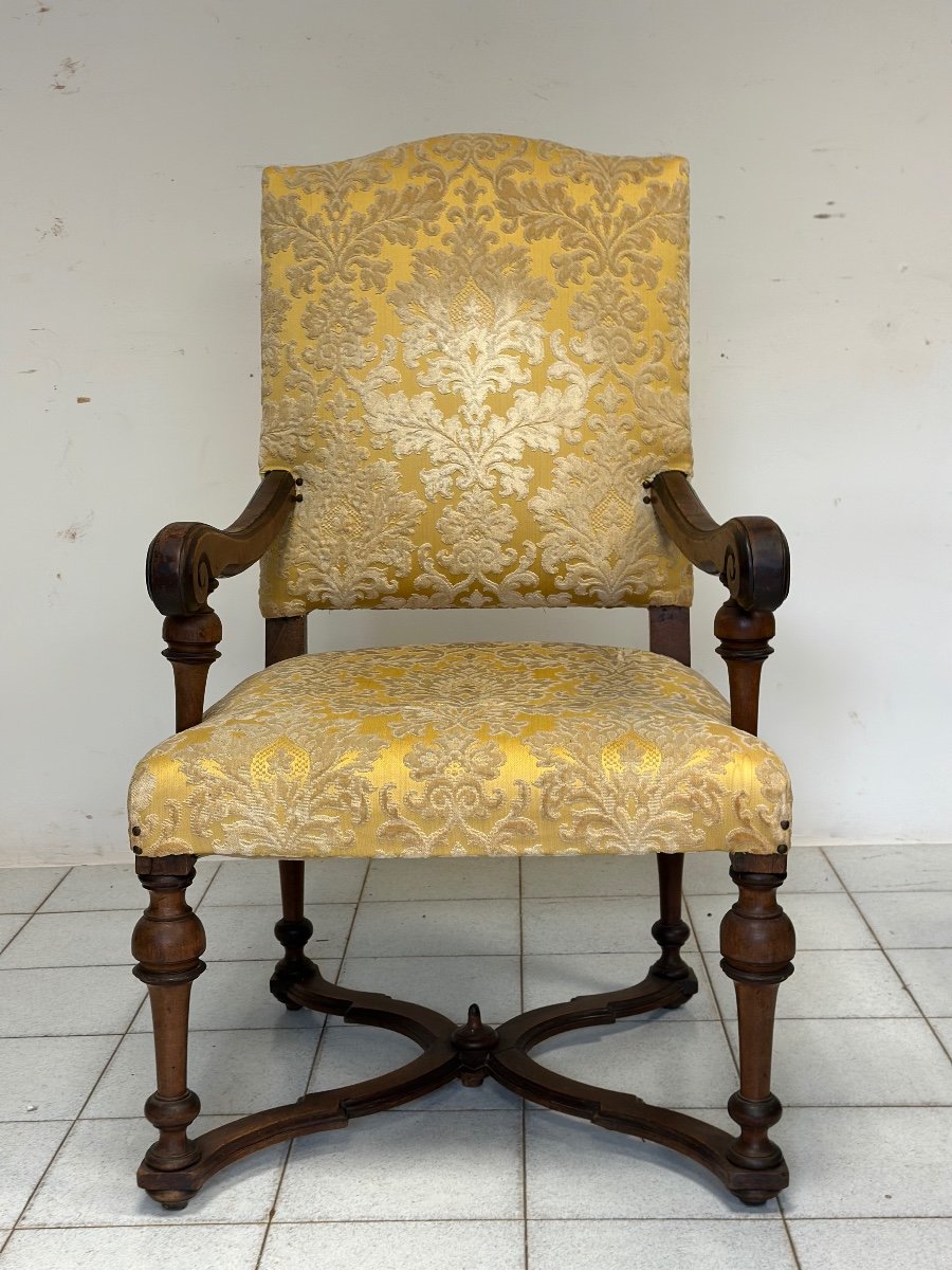 Louis XIV Lombard Armchair. Early 18th Century-photo-2