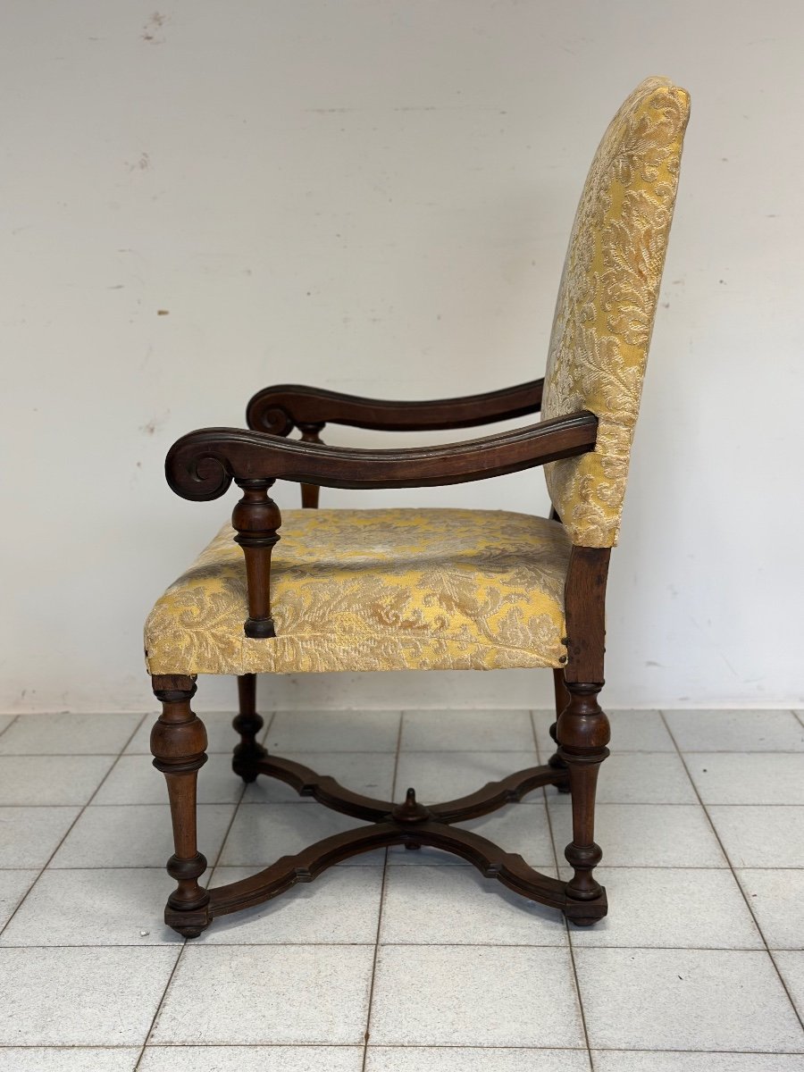 Louis XIV Lombard Armchair. Early 18th Century-photo-4