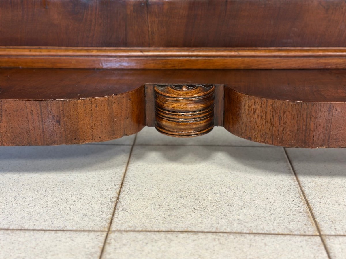 Carlo X Lombard Console In Walnut. 19th Century-photo-4