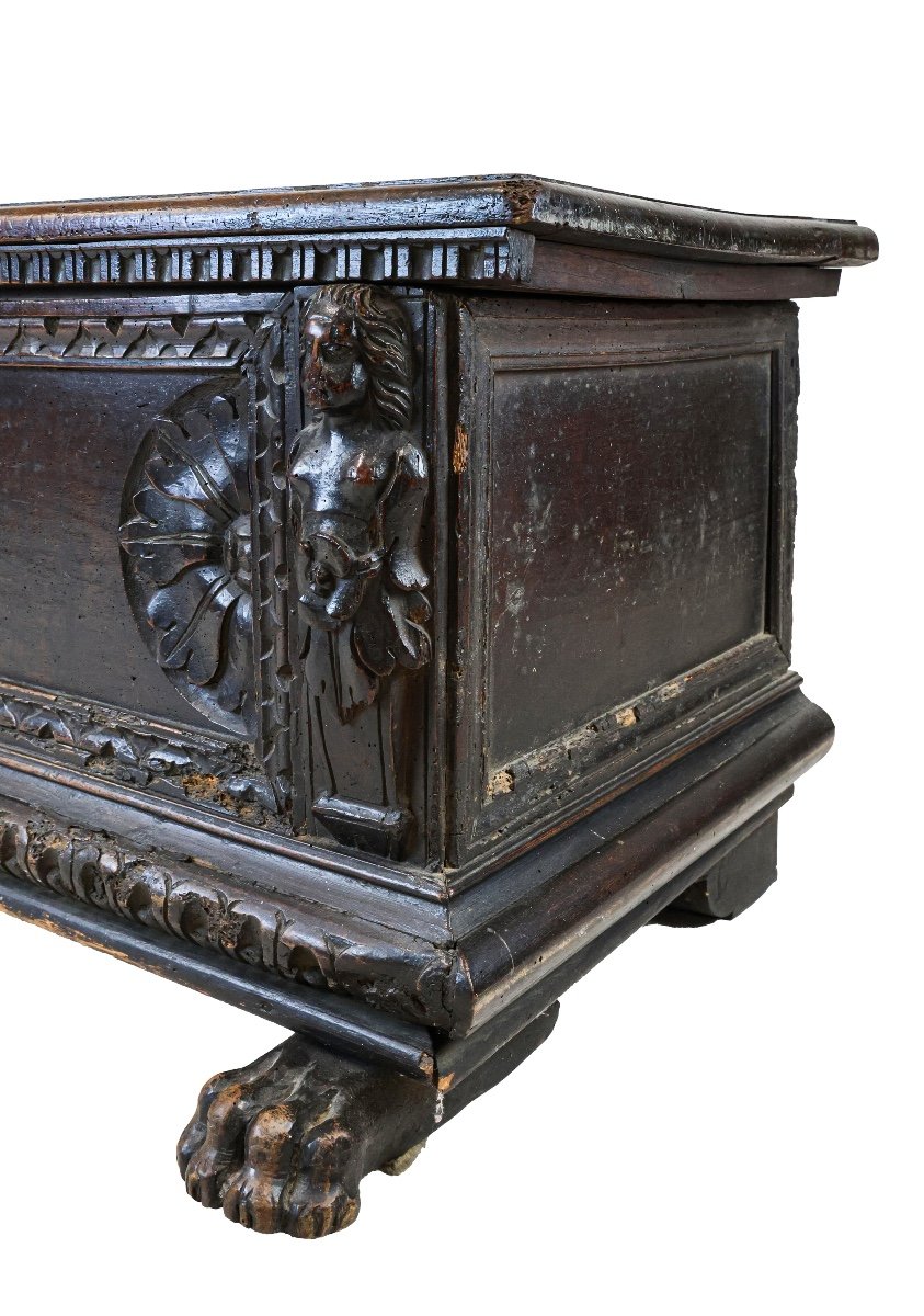 Lombard Carved Chest From The Early 17th Century-photo-5