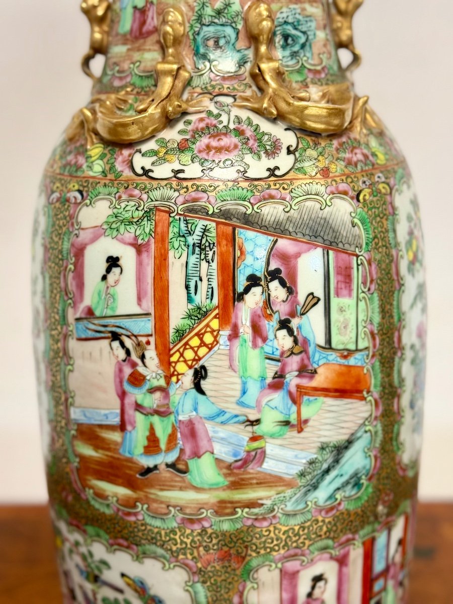 Famille Rose Porcelain Vase. China 19th Century-photo-4