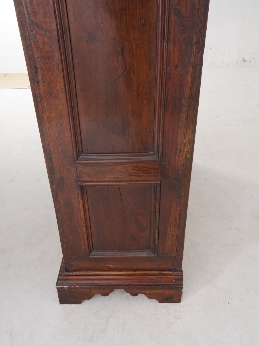 Walnut Wardrobe With Two Paneled Doors. Lombardy Louis XIV. 17th Century-photo-2