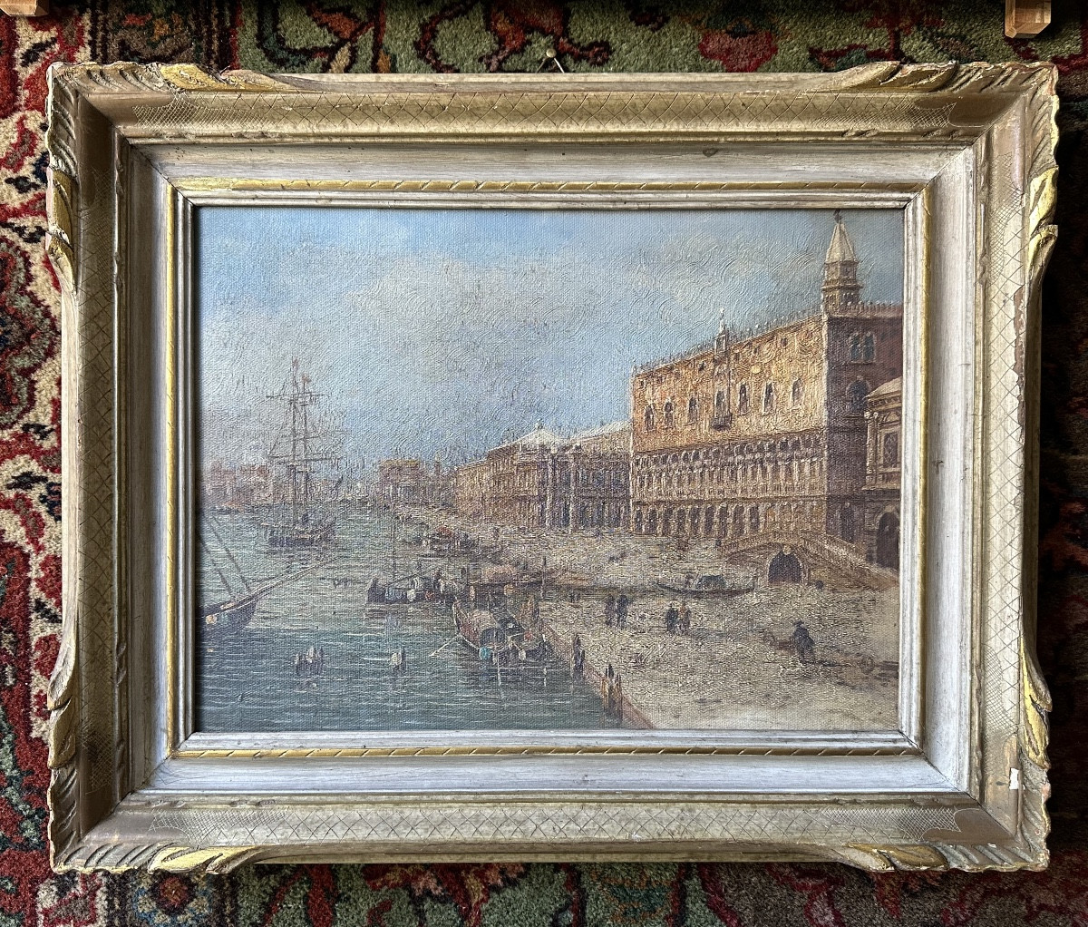 Huile Sur Toile.  Venise Début Des Années 1900