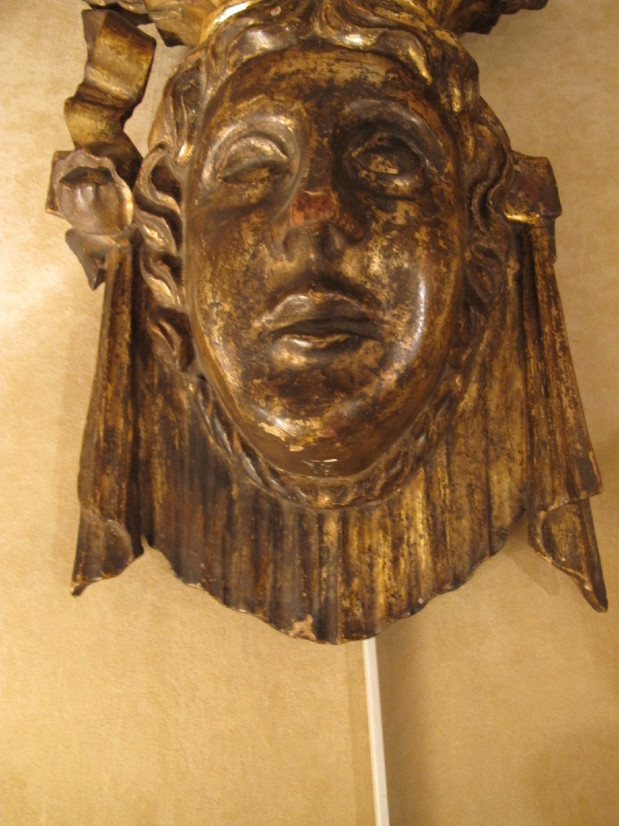 Woman's Head In Golden Wood Italy XVII-photo-1