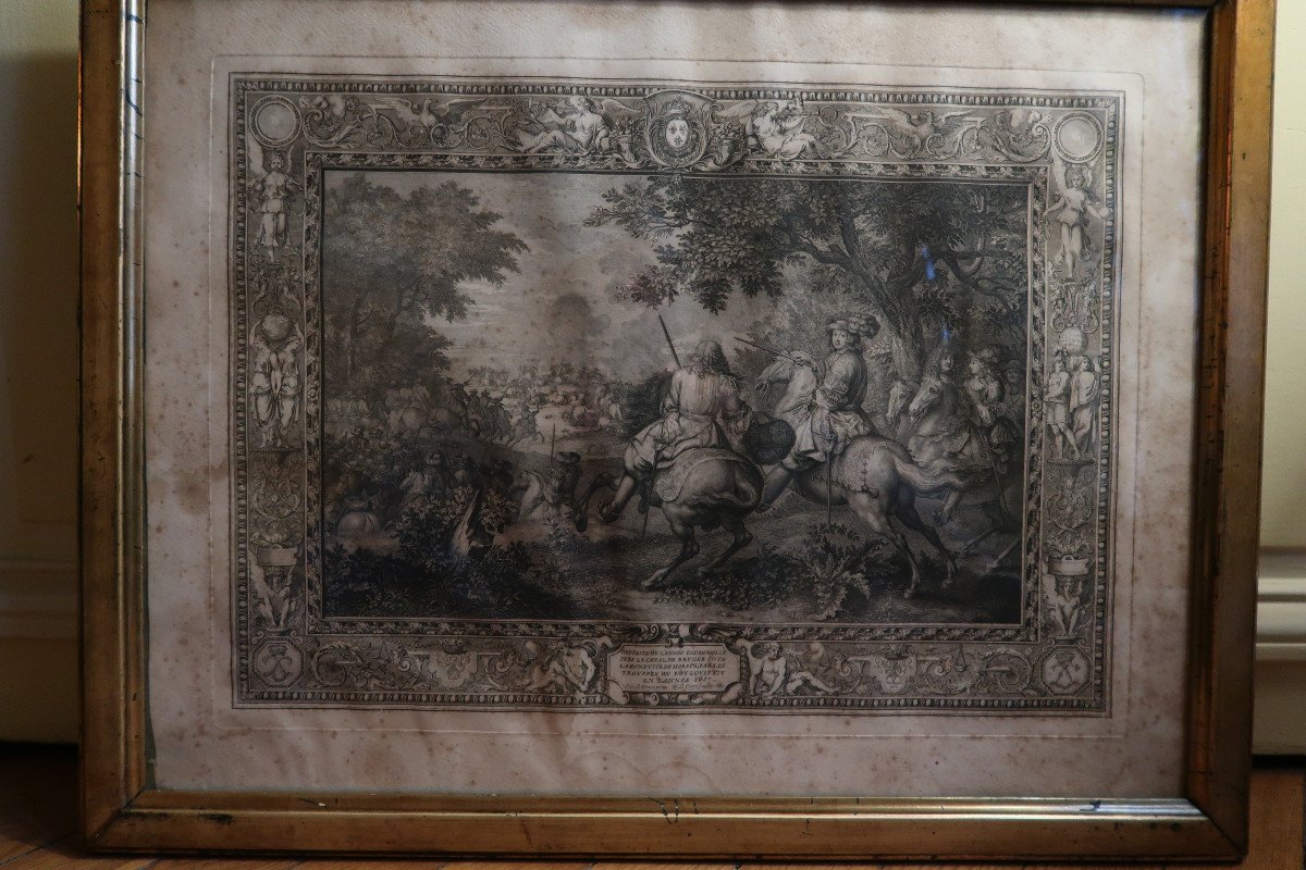 Two Engravings “battles Of Louis XIV”-photo-2