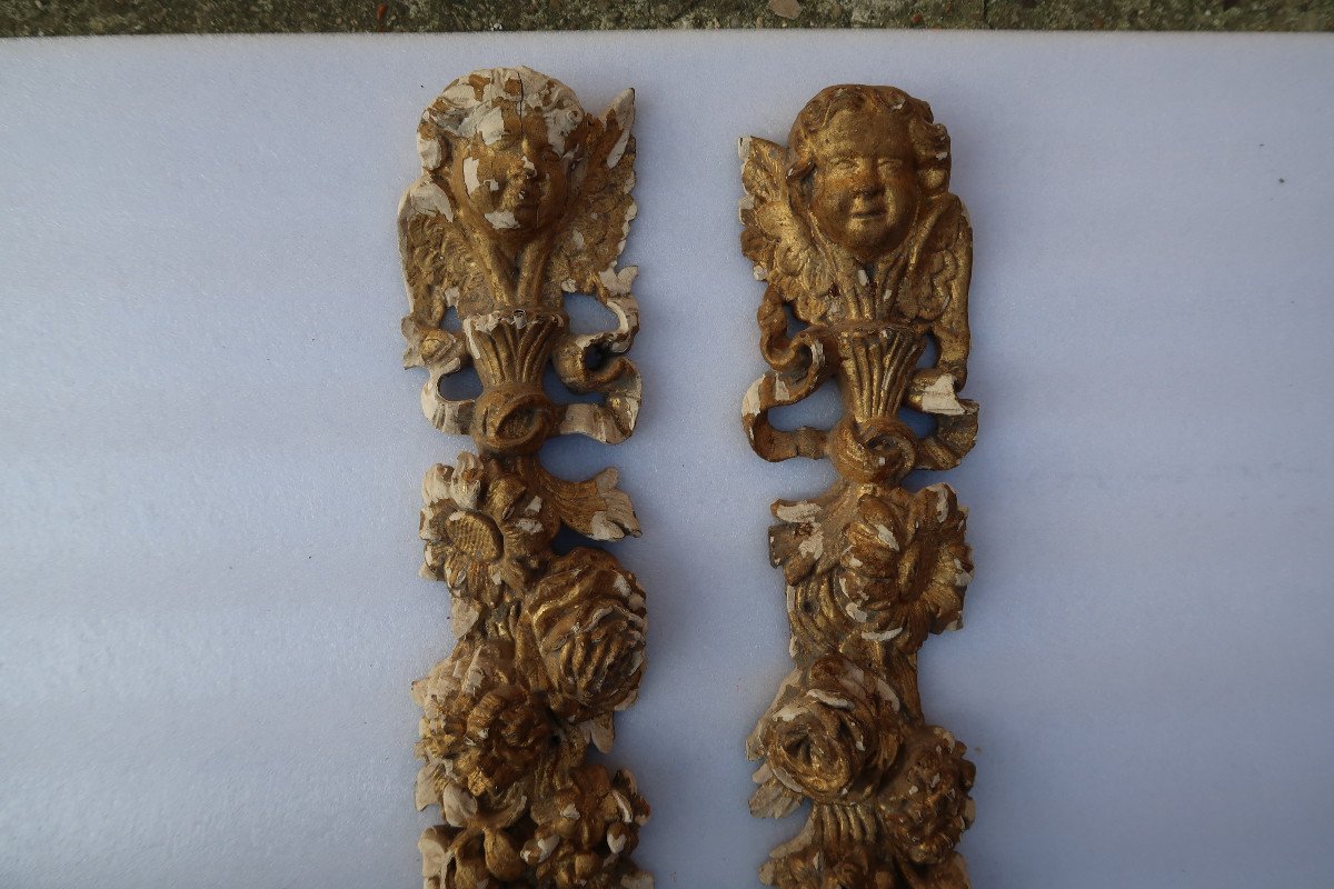 Pair Of Carved Wood Early 18th Century-photo-3