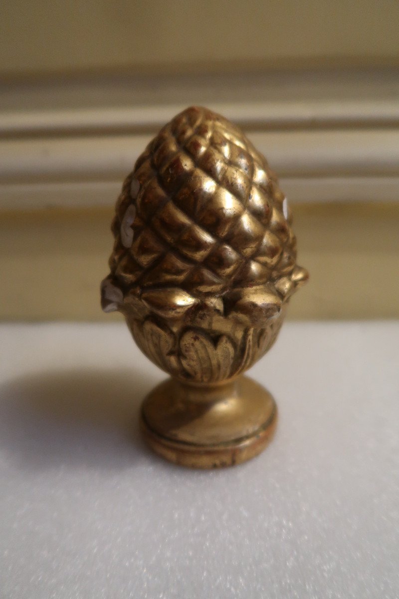 Two Pine Cones In Golden Wood -photo-1