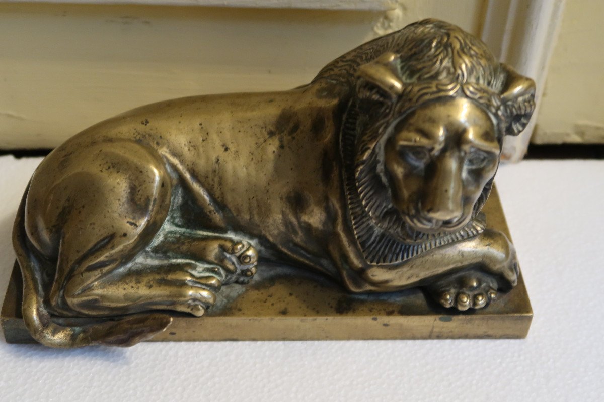 Pair Of Lions In Bronze XIX-photo-4