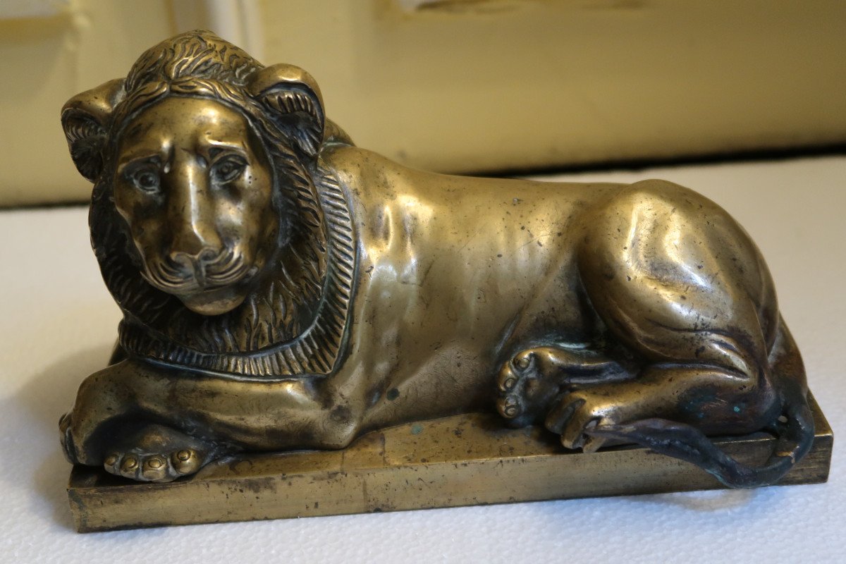 Pair Of Lions In Bronze XIX-photo-1