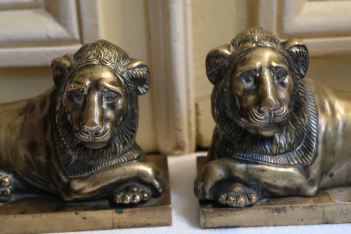 Pair Of Lions In Bronze XIX
