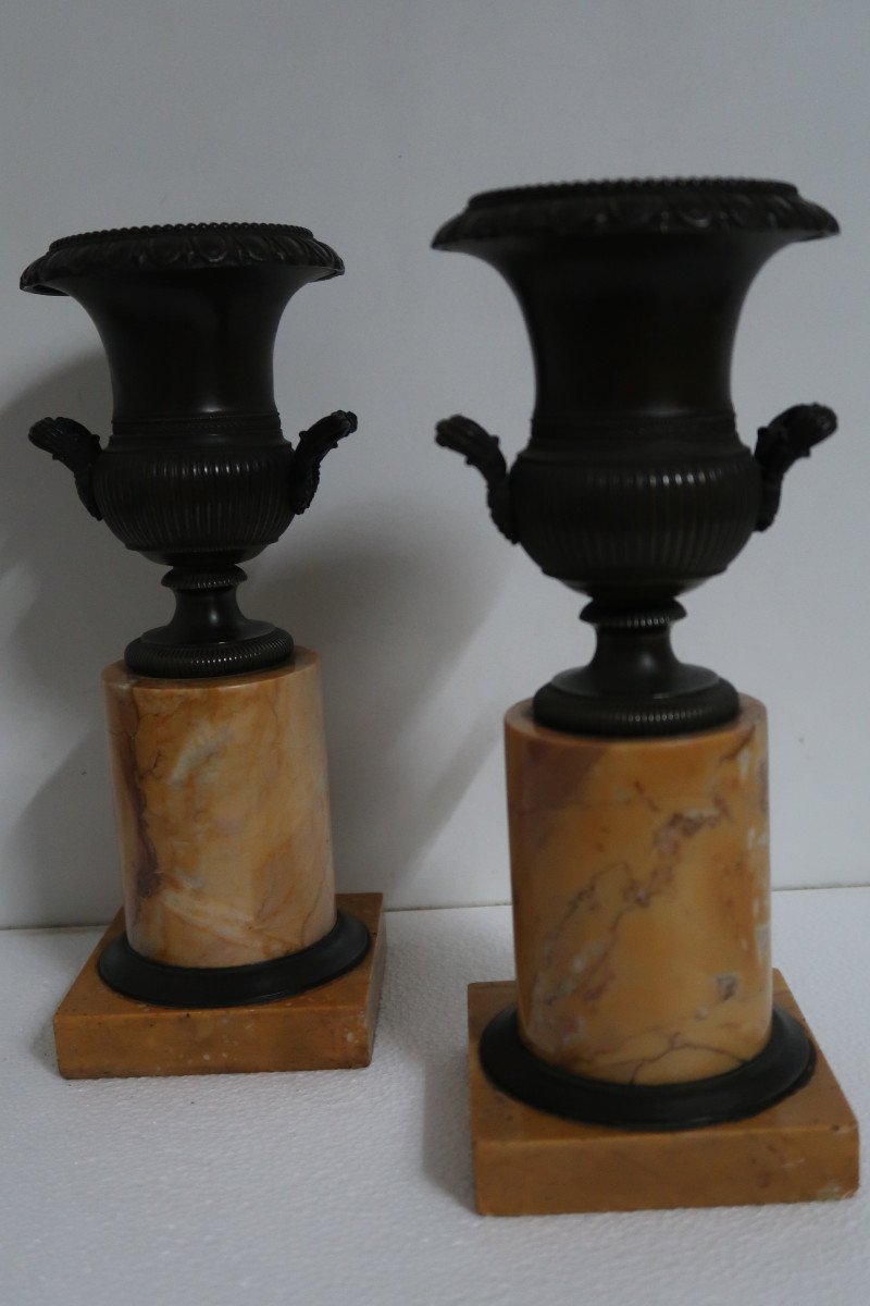 Pair Of Bronze Vases Period 1830