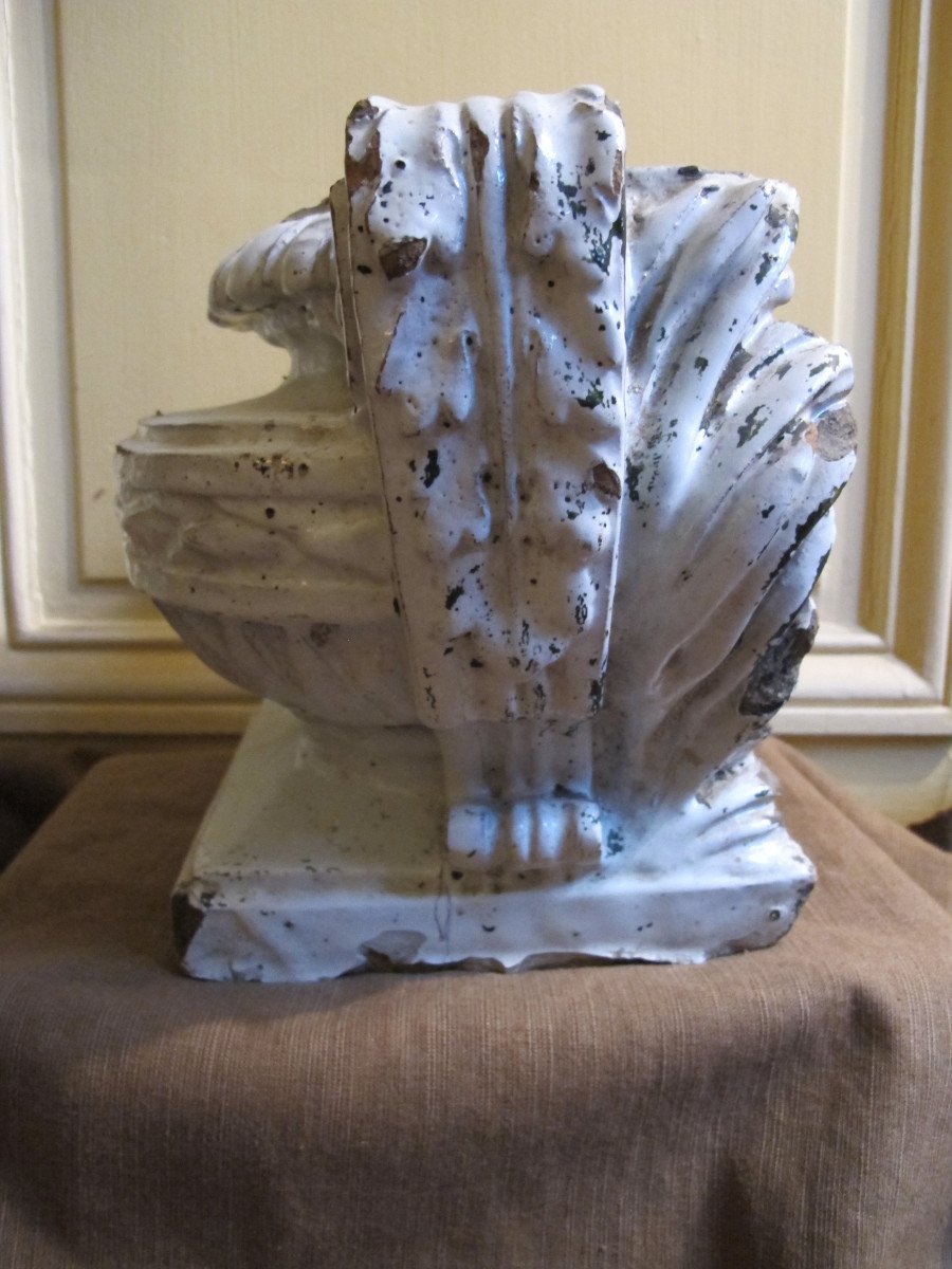 Enameled Terracotta Vase Late 18th Century-photo-3